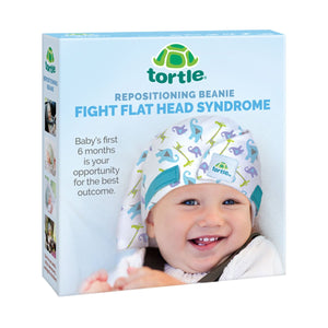 TORTLE Repositioning Beanie,  Adjustable Head Support Prevents Flat Head, FDA Cleared, Neck Positioner (Lucky Elephant)